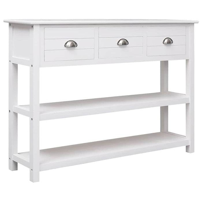 Dulap, alb, 108x30x76 cm, lemn masiv de paulownia WALTI