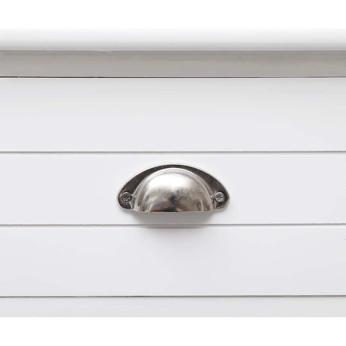 Dulap, alb, 108x30x76 cm, lemn masiv de paulownia WALTI