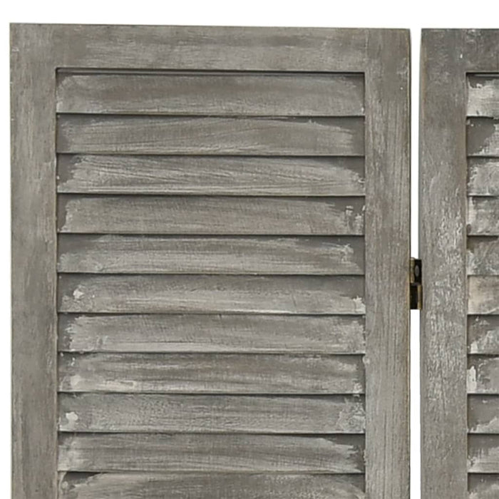 Separator cameră cu 5 panouri, gri, 179x166 cm, lemn masiv - WALTI WALTI