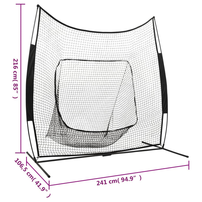 Plasă antrenament baseball/softball 241x106,5x216 cm metal WALTI