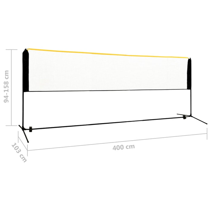 Plasă de badminton reglabilă, 400x103x94-158 cm, metal - WALTI WALTI