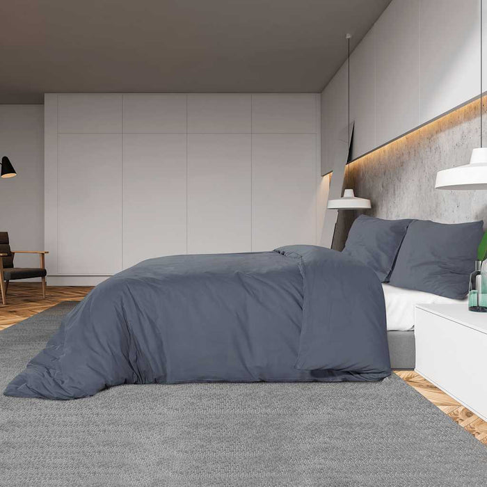 Set cu husă de pilotă, antracit, 155x220 cm, microfibră - WALTI WALTI