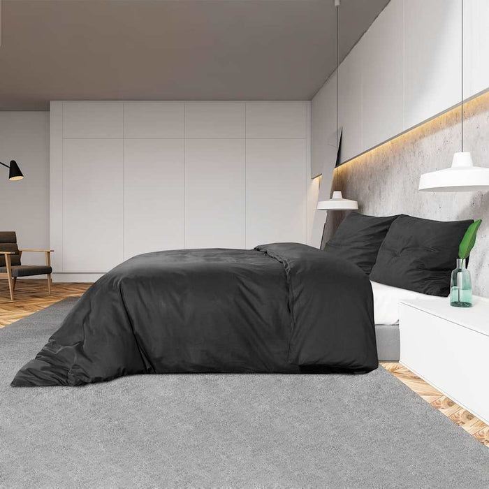 Set cu husă de pilotă, negru, 220x240 cm, microfibră - WALTI WALTI