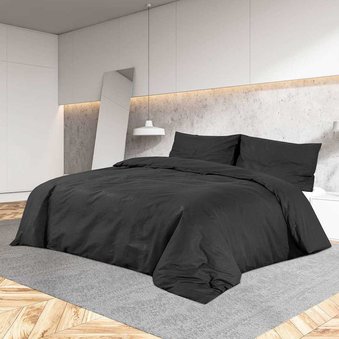 Set cu husă de pilotă, negru, 220x240 cm, microfibră - WALTI WALTI