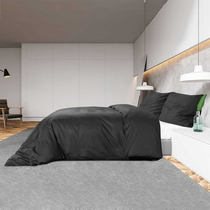 Set cu husă de pilotă, negru, 155x220 cm, microfibră - WALTI WALTI