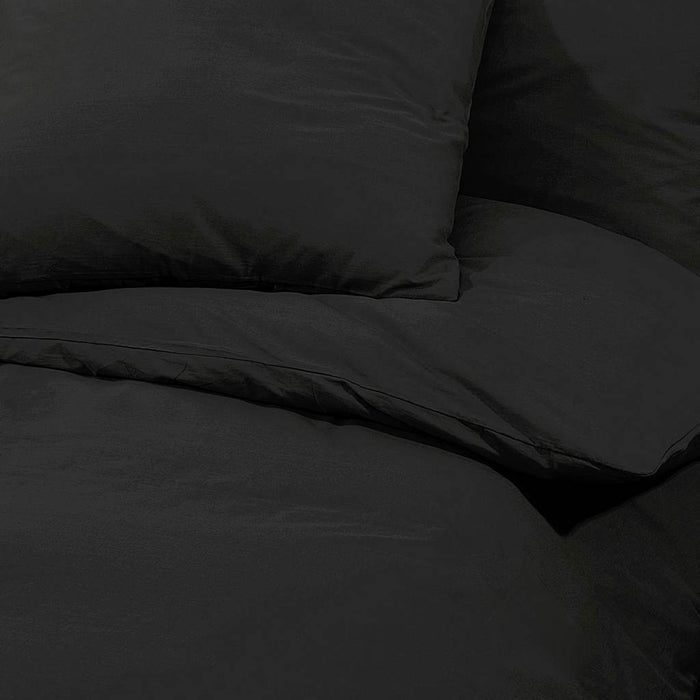 Set cu husă de pilotă, negru, 155x220 cm, microfibră - WALTI WALTI