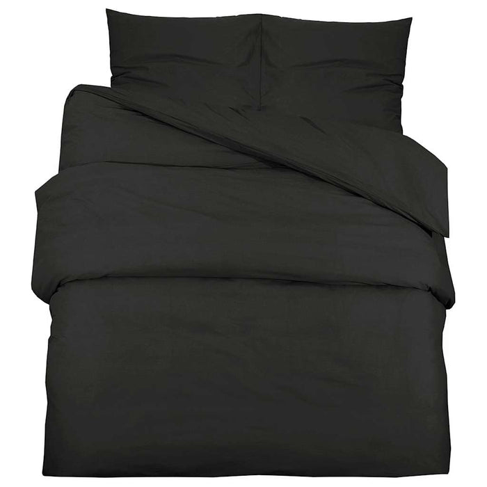 Set cu husă de pilotă, negru, 200x200 cm, microfibră WALTI