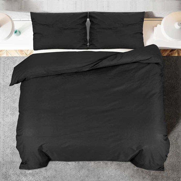 Set cu husă de pilotă, negru, 200x200 cm, microfibră WALTI