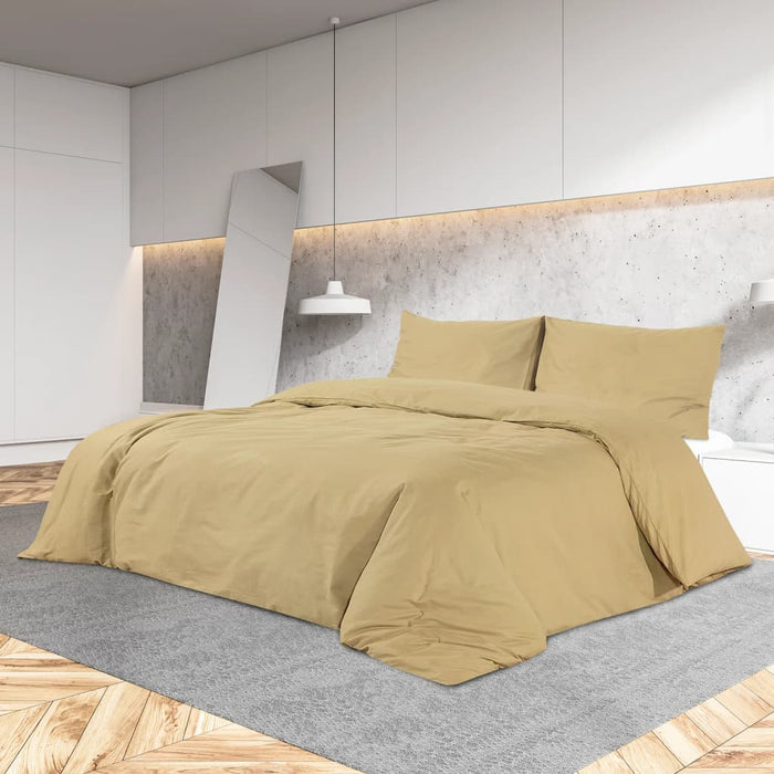 Set cu husă de pilotă, gri taupe, 240x220 cm, microfibră - WALTI WALTI