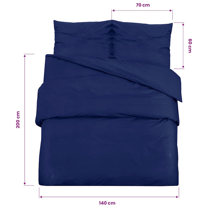 Set cu husă de pilotă, bleumarin, 140x200 cm, microfibră - WALTI WALTI