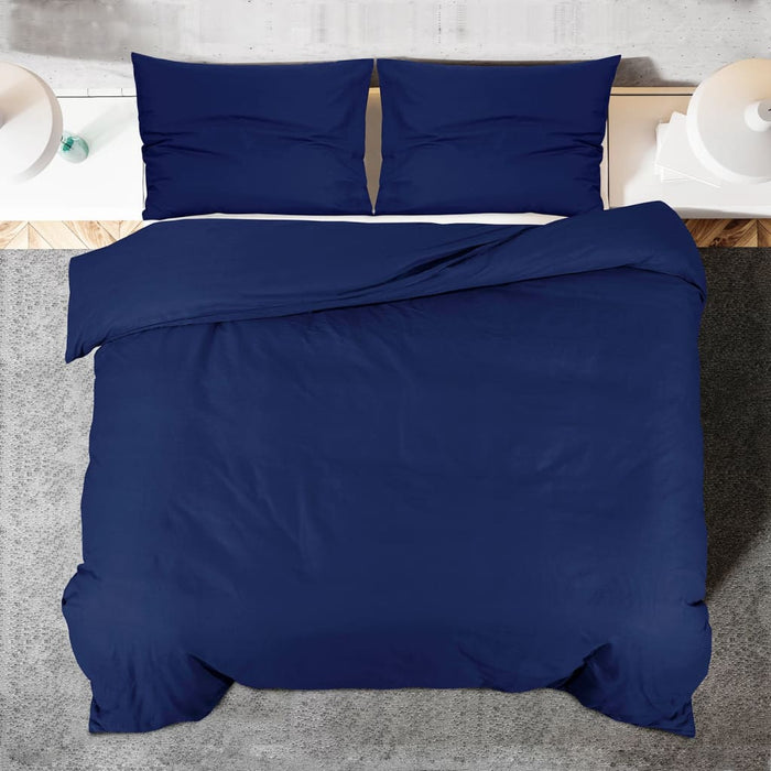 Set cu husă de pilotă, bleumarin, 220x240 cm, microfibră - WALTI WALTI