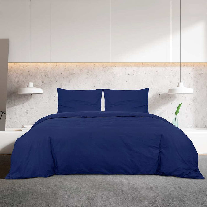 Set cu husă de pilotă, bleumarin, 155x220 cm, microfibră WALTI