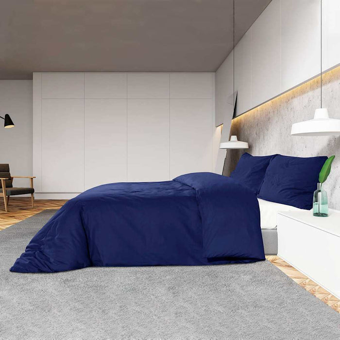 Set cu husă de pilotă, bleumarin, 155x220 cm, microfibră WALTI