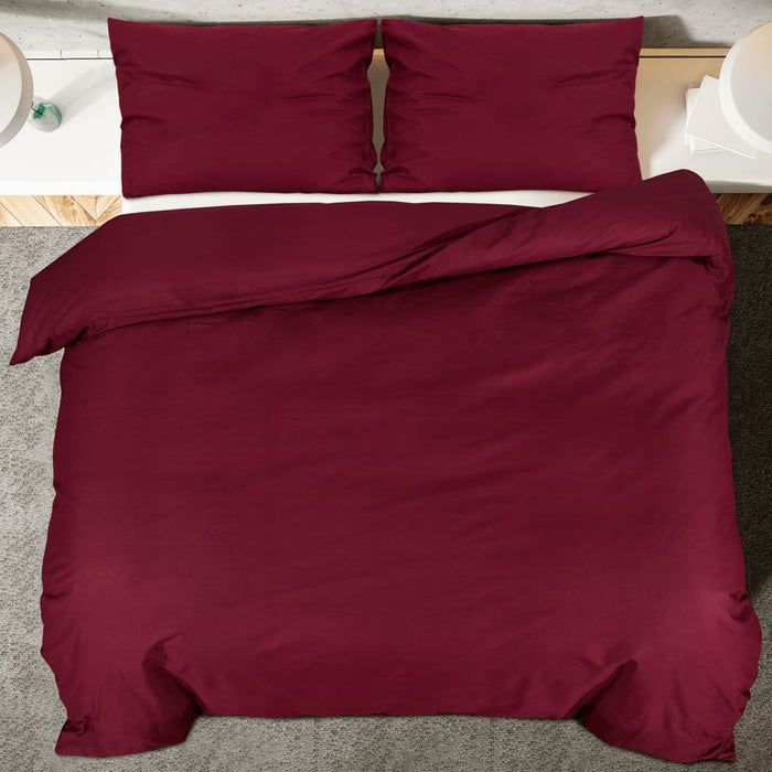 Set cu husă de pilotă, roșu bordo, 140x200 cm, microfibră - WALTI WALTI