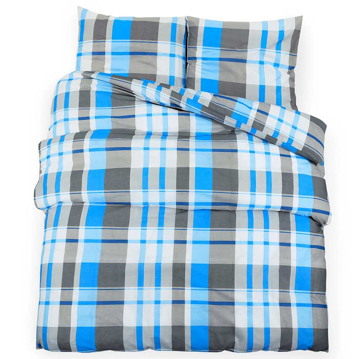 Set cu husă de pilotă, albastru și gri, 260x240 cm, bumbac - WALTI WALTI