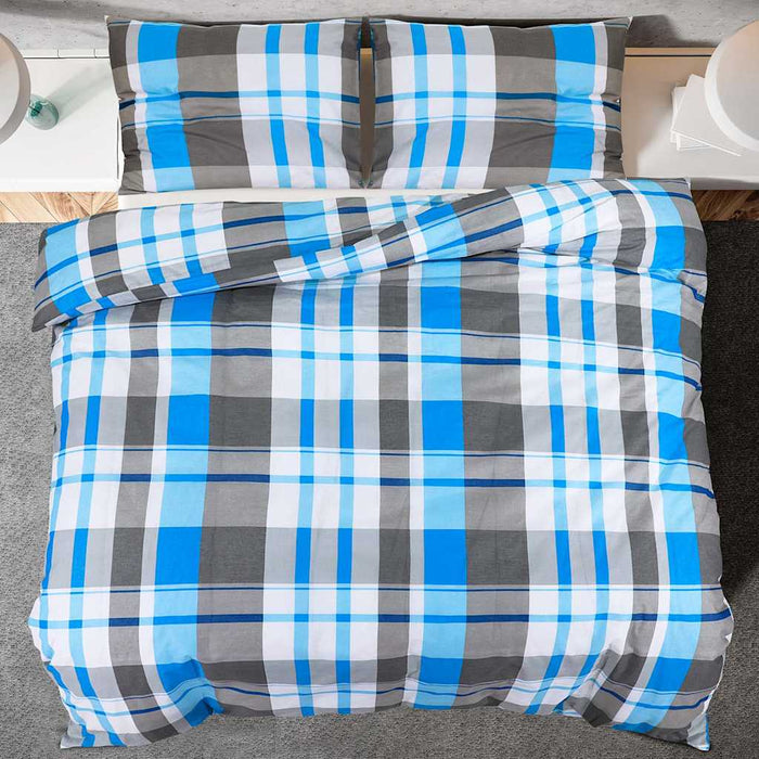 Set cu husă de pilotă, albastru și gri, 260x240 cm, bumbac - WALTI WALTI