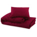 Set lenjerie cu husă de pilotă, bordo, 200x200 cm, bumbac - WALTI WALTI