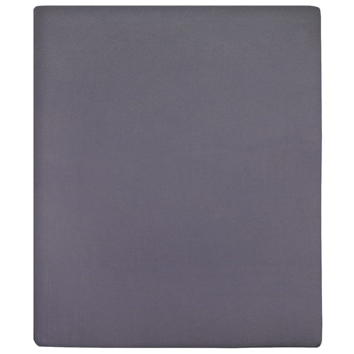 Cearșaf de pat cu elastic, antracit, 90x200 cm, bumbac - WALTI WALTI