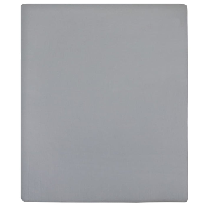 Cearșaf de pat cu elastic, gri, 160x200 cm, bumbac - WALTI WALTI