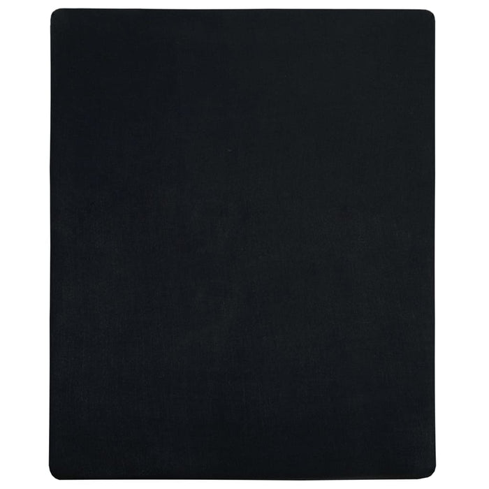 Cearșaf de pat cu elastic, 2 buc., negru, 140x200 cm, bumbac - WALTI WALTI