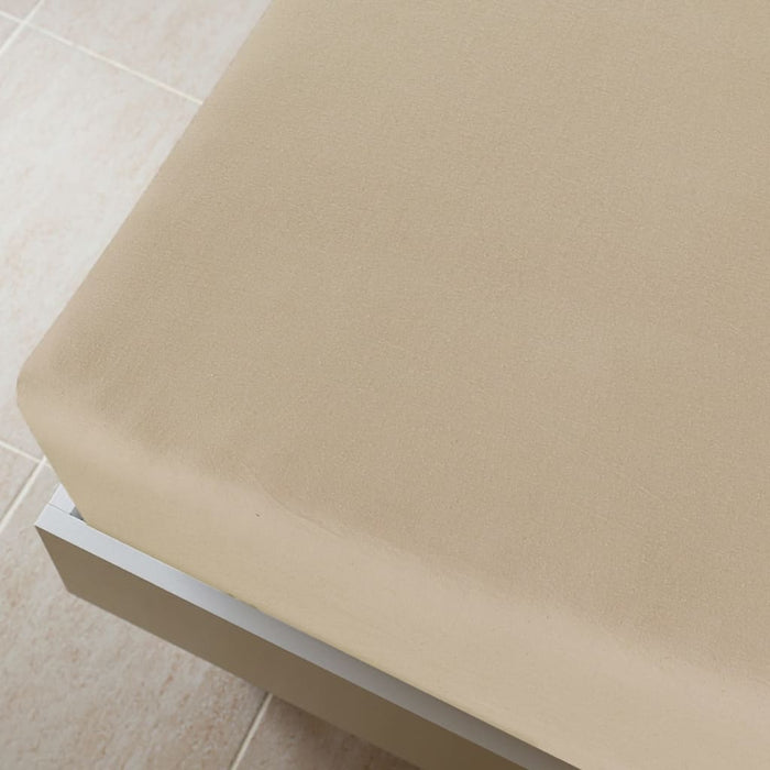 Cearșaf de pat cu elastic, gri taupe, 140x200 cm, bumbac - WALTI WALTI