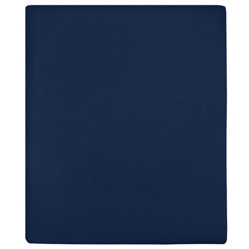 Cearșaf de pat cu elastic, bleumarin, 140x200 cm, bumbac - WALTI WALTI
