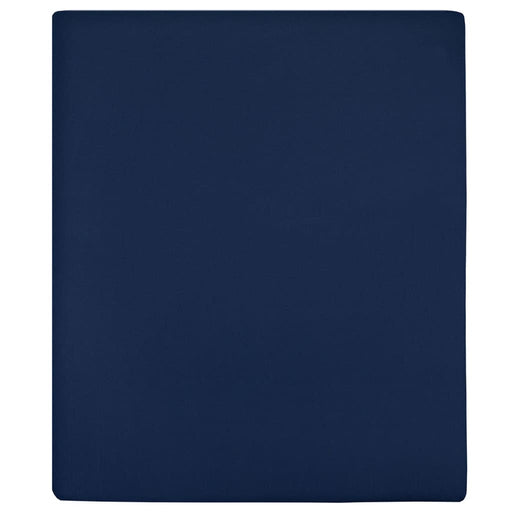 Cearșaf de pat cu elastic, 2 buc, bleumarin, 160x200 cm, bumbac - WALTI WALTI