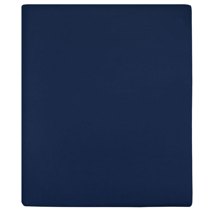 Cearșaf de pat cu elastic, 2 buc, bleumarin, 160x200 cm, bumbac - WALTI WALTI