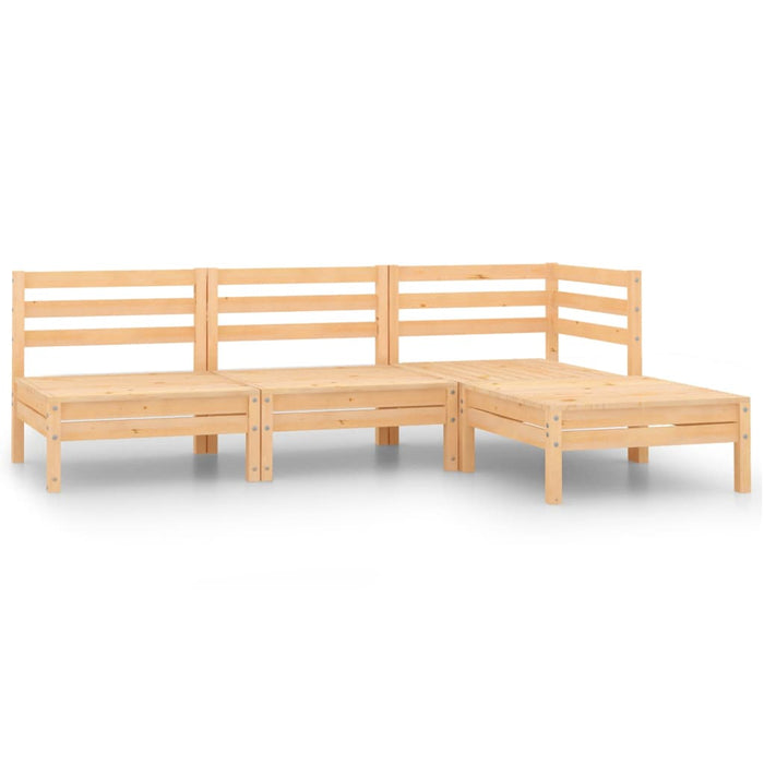 Set mobilier relaxare de grădină, 4 piese, lemn masiv de pin - WALTI WALTI