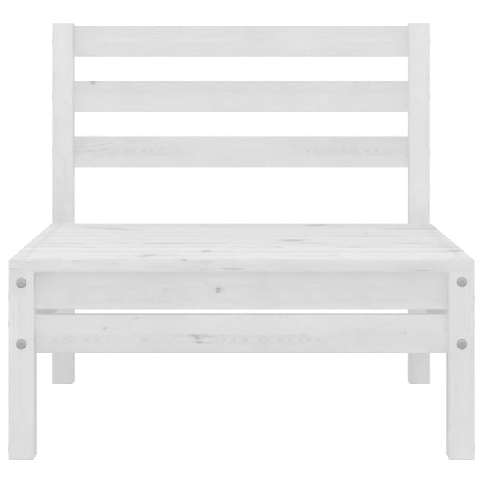 Set mobilier de grădină, 4 piese, alb, lemn masiv de pin WALTI