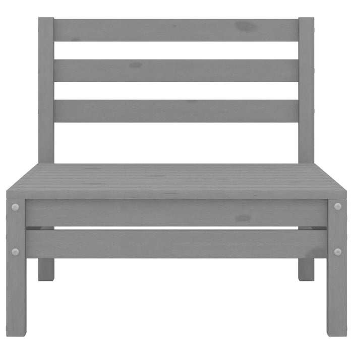 Set mobilier de grădină, 4 piese, gri, lemn masiv de pin WALTI