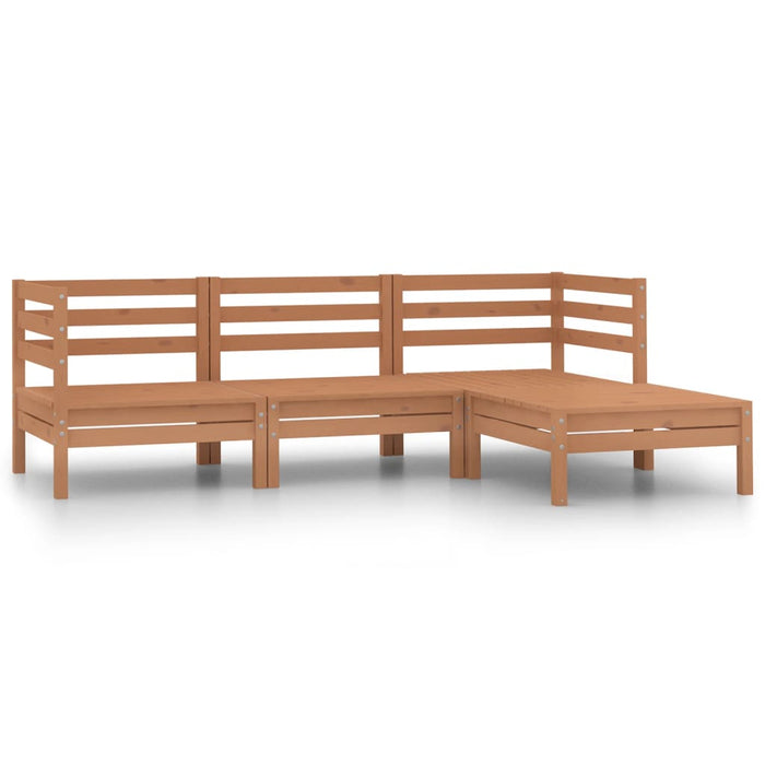 Set mobilier de grădină, 4 piese, maro miere, lemn masiv de pin WALTI