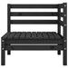 Set mobilier de grădină, 4 piese, negru, lemn masiv de pin - WALTI WALTI