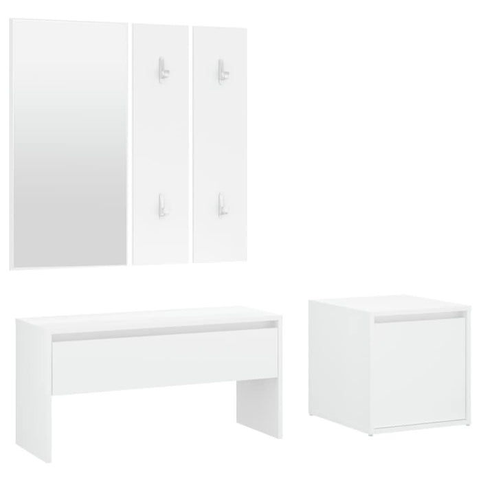 Set de mobilier pentru hol, alb, lemn prelucrat - WALTI WALTI