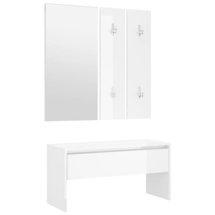 Set de mobilier pentru hol, alb, lemn prelucrat - WALTI WALTI
