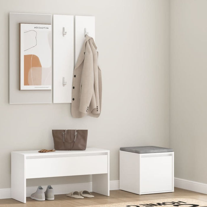 Set de mobilier pentru hol, alb, lemn prelucrat - WALTI WALTI