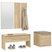Set de mobilier pentru hol, stejar sonoma, lemn prelucrat - WALTI WALTI