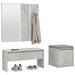 Set de mobilier pentru hol, gri beton, lemn prelucrat - WALTI WALTI