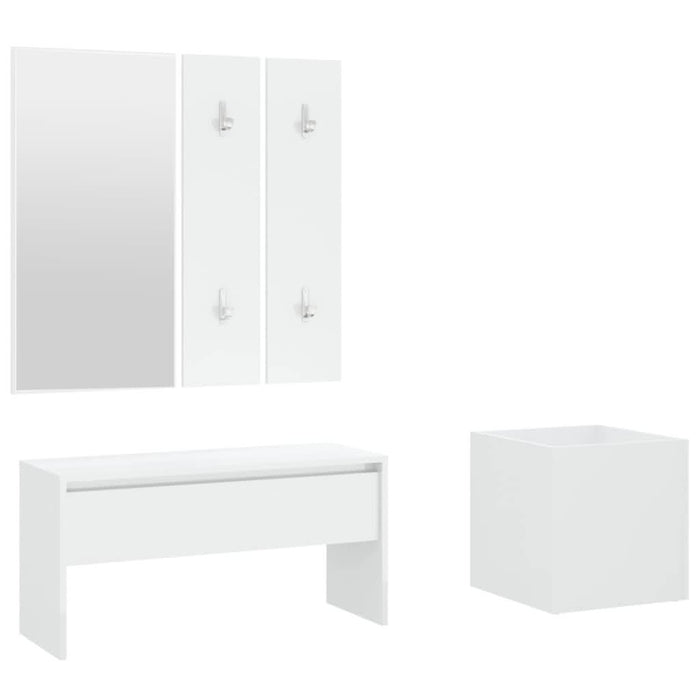 Set de mobilier pentru hol, alb, lemn prelucrat - WALTI WALTI