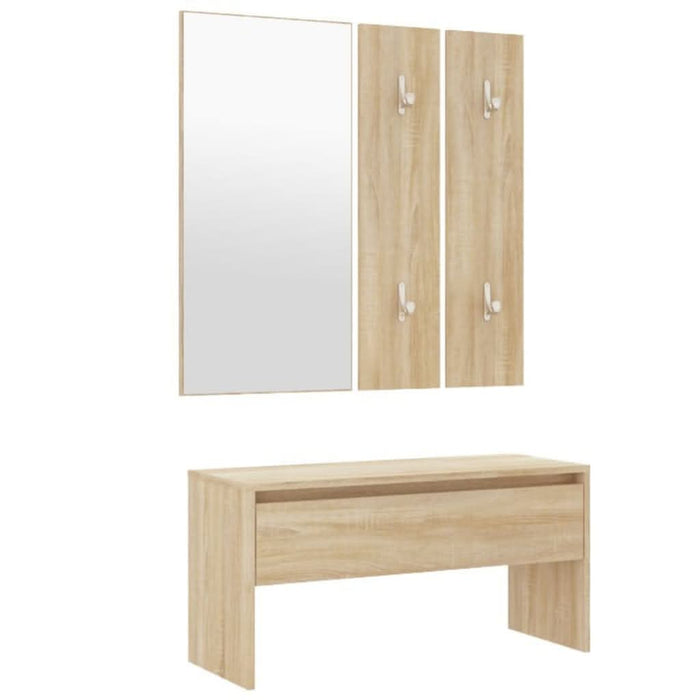 Set de mobilier pentru hol, stejar sonoma, lemn prelucrat - WALTI WALTI