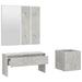 Set de mobilier pentru hol, gri beton, lemn prelucrat - WALTI WALTI