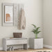 Set de mobilier pentru hol, gri beton, lemn prelucrat - WALTI WALTI