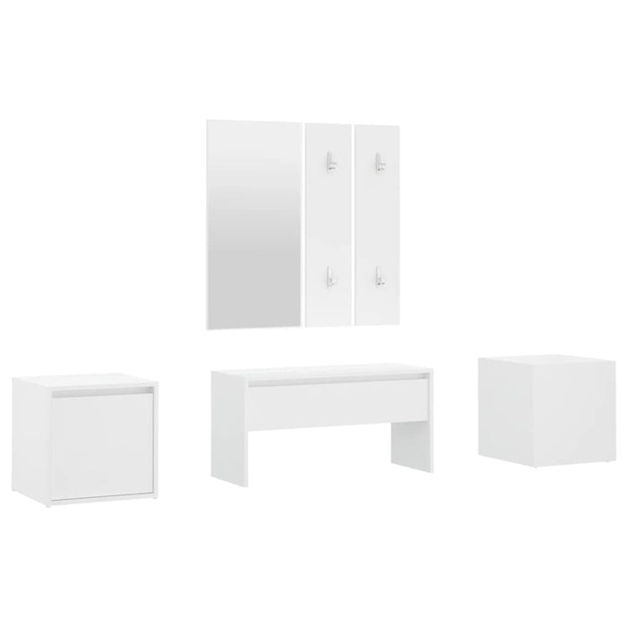 Set de mobilier pentru hol, alb, lemn prelucrat - WALTI WALTI