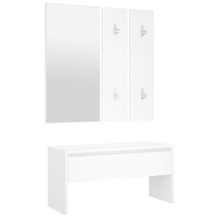 Set de mobilier pentru hol, alb, lemn prelucrat - WALTI WALTI
