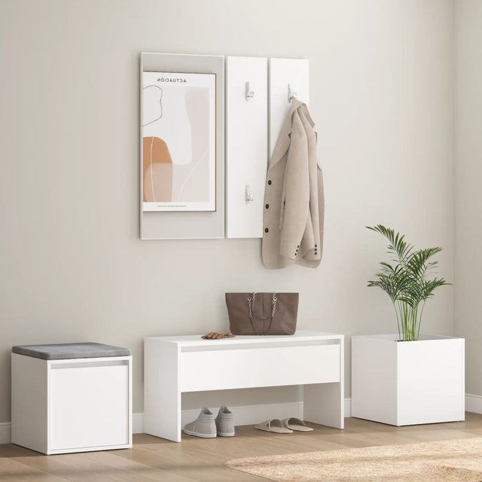 Set de mobilier pentru hol, alb, lemn prelucrat - WALTI WALTI