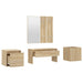 Set de mobilier pentru hol, stejar sonoma, lemn prelucrat - WALTI WALTI
