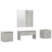 Set de mobilier pentru hol, gri beton, lemn prelucrat - WALTI WALTI