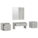 Set de mobilier pentru hol, gri beton, lemn prelucrat - WALTI WALTI