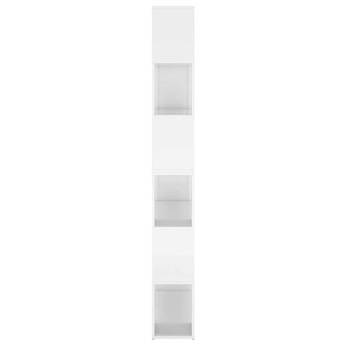 Bibliotecă/Separator cameră, alb extralucios, 100x24x188 cm WALTI