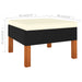 Set mobilier grădină, 6 piese, negru, poliratan/lemn eucalipt - WALTI WALTI